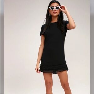 Lulus Buenos Aires Black Shift Dress | Mini | Black | XS
